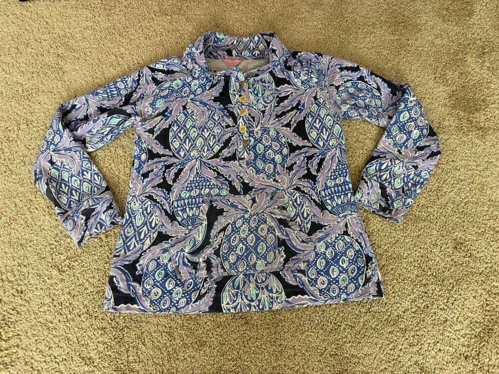 Lilly Pulitzer UPF 50+ Captain Popover Lilac Verbena Coco Safari Size Large
